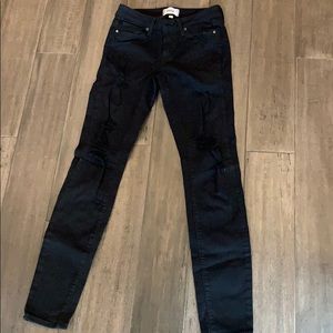 Paige verdugo ultra skinny distressed black jeans